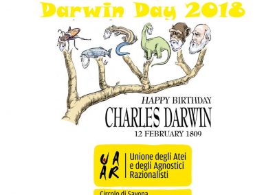 Darwin Day 2018 – Buon compleanno Charles! – domenica 25 febbraio ore 21.00