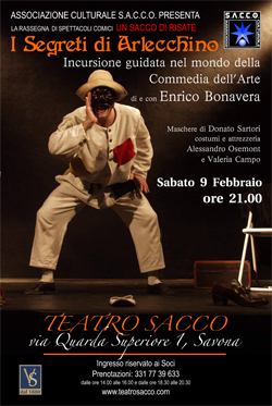 I SEGRETI DI ARLECCHINO – SABATO 16 FEBBRAIO ORE 21.00