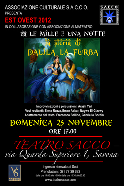 STORIA DI DALILA LA FURBA –  Domenica 25 Novembre – ore 17.00