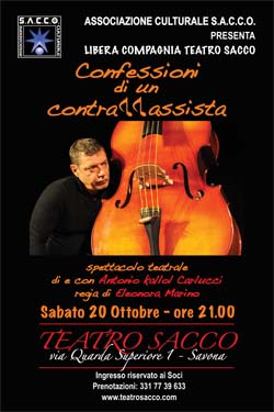 CONFESSIONI DI UN CONTRABBASSISTA – SABATO 20 OTTOBRE ALLE ORE 21.00