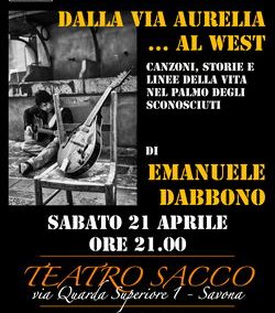 DALLA VIA AURELIA …AL WEST – Sabato 21 Aprile, ore 21.00