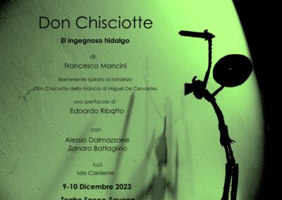 Don Chisciotte el Ingenioso Hidalgo – sabato 9 dicembre ore 21.00 – domenica 10 dicembre ore 18.00 – Libera Compagnia Teatro Sacco